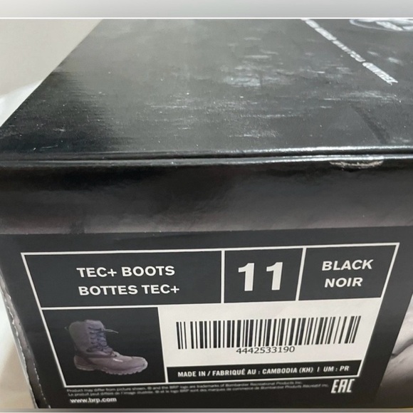 Ski-Doo TEC+ Boots Black Waterproof Primaloft Insulated Unisex NIB - Picture 7 of 9